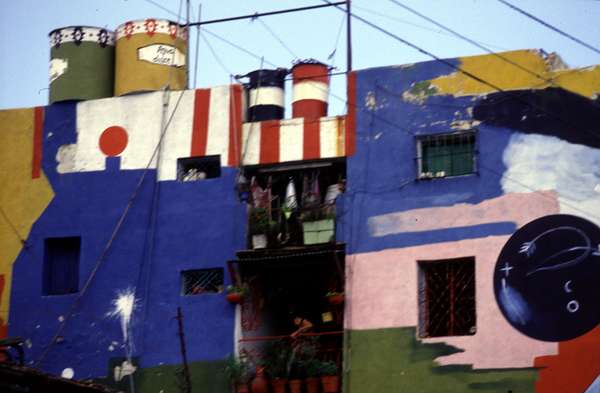photo of Cuba, colorful houses in central Havana