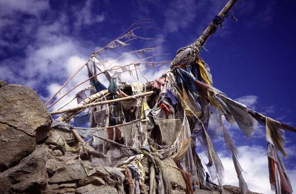 photo of India, Ladakh, Leh, buddhist prayer flags