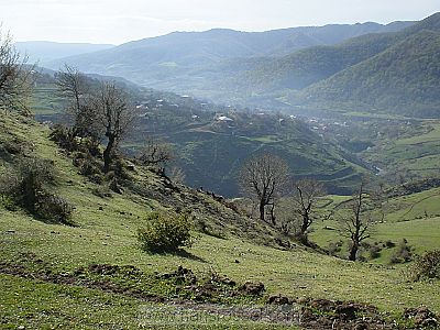 photo of Nagorno Karabakh, Artsakh, Martakert district, the village of Vank seen from the green hills