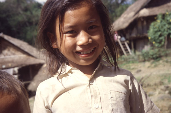 photo of Laos, rural village around Muang Khua, Laotian girl