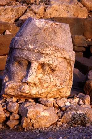 photo of Eastern Turkey, around Malatya, Nemrut Dagi, stone carved head