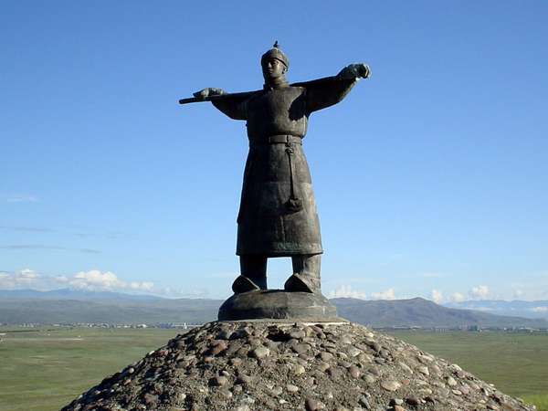 photo of Tuva, around Kyzyl, statue in the fields just outside of the capital Kyzyl