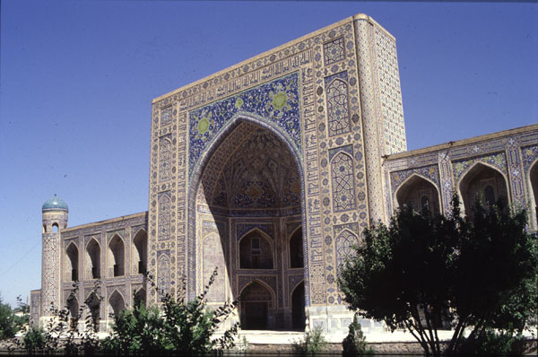 photo of Uzbekistan, Samarkand, one of the three Madrassah on the Registan square