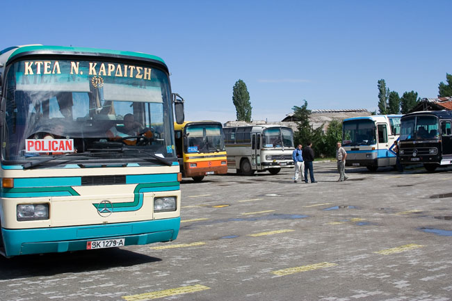 Albania photo of Tirana: Bus station. Albanian buses to Polican, Berat, Gjirokaster. 