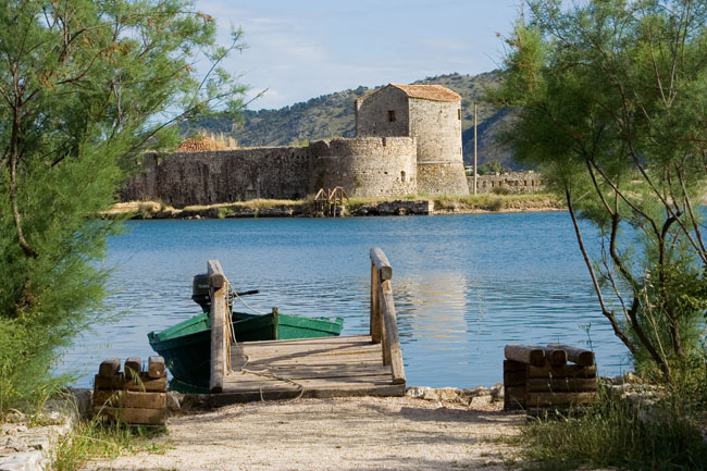 Albania photo: Butrint (Butrinti) ancient city, archeology ruins World Heritage site around Saranda.